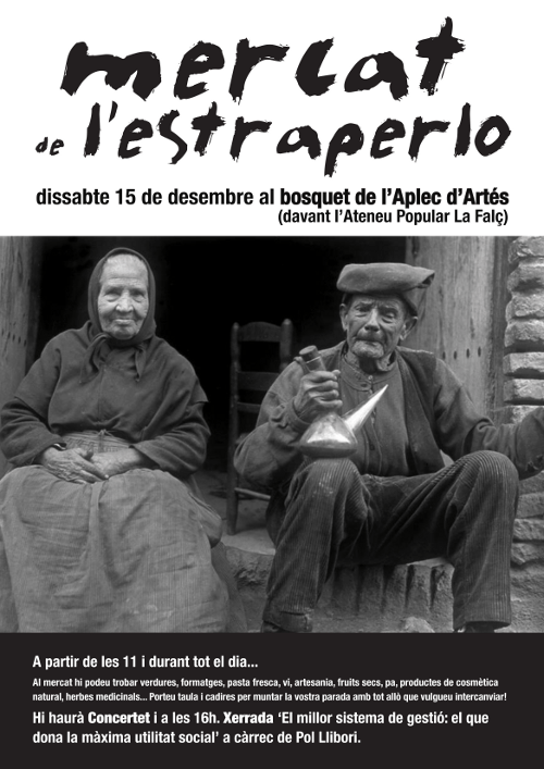 Cartell mercat de l'estraperlo 15 de Desembre a Artés