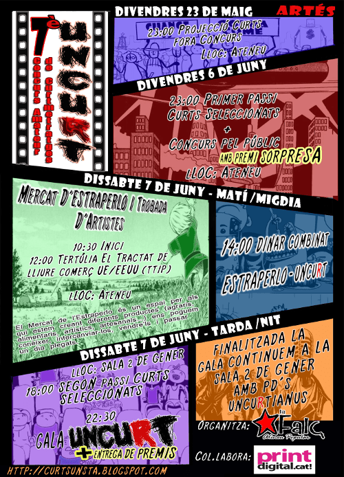 Cartell del Mercat de l'Estraperlo i el concurs UNCURT