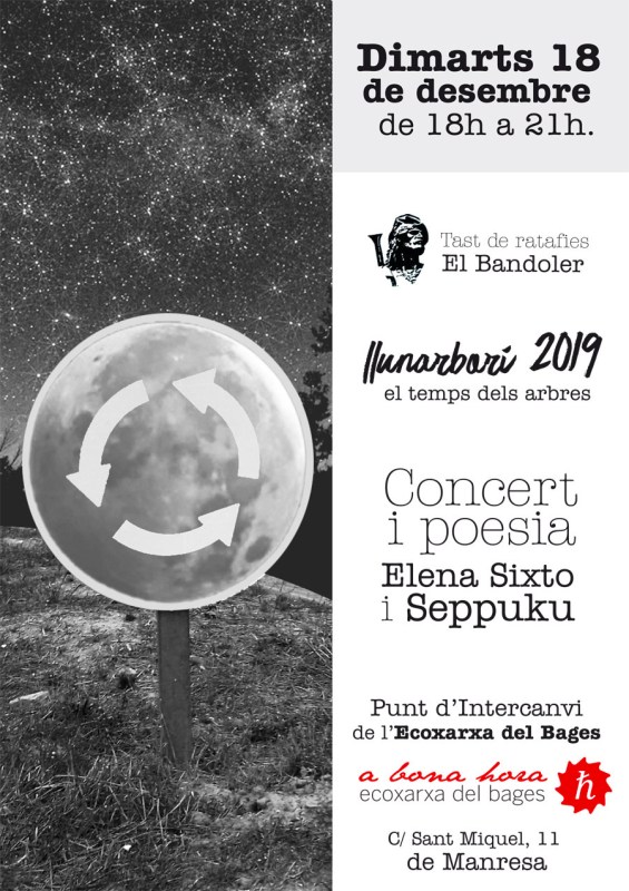 Cartell Concert i Poesia dimarts 18 de desembre de 2018